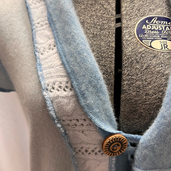 One-of-a-kind cosmic garden designs up cycled cardigan xl handmade stunning - Picture 2 of 6